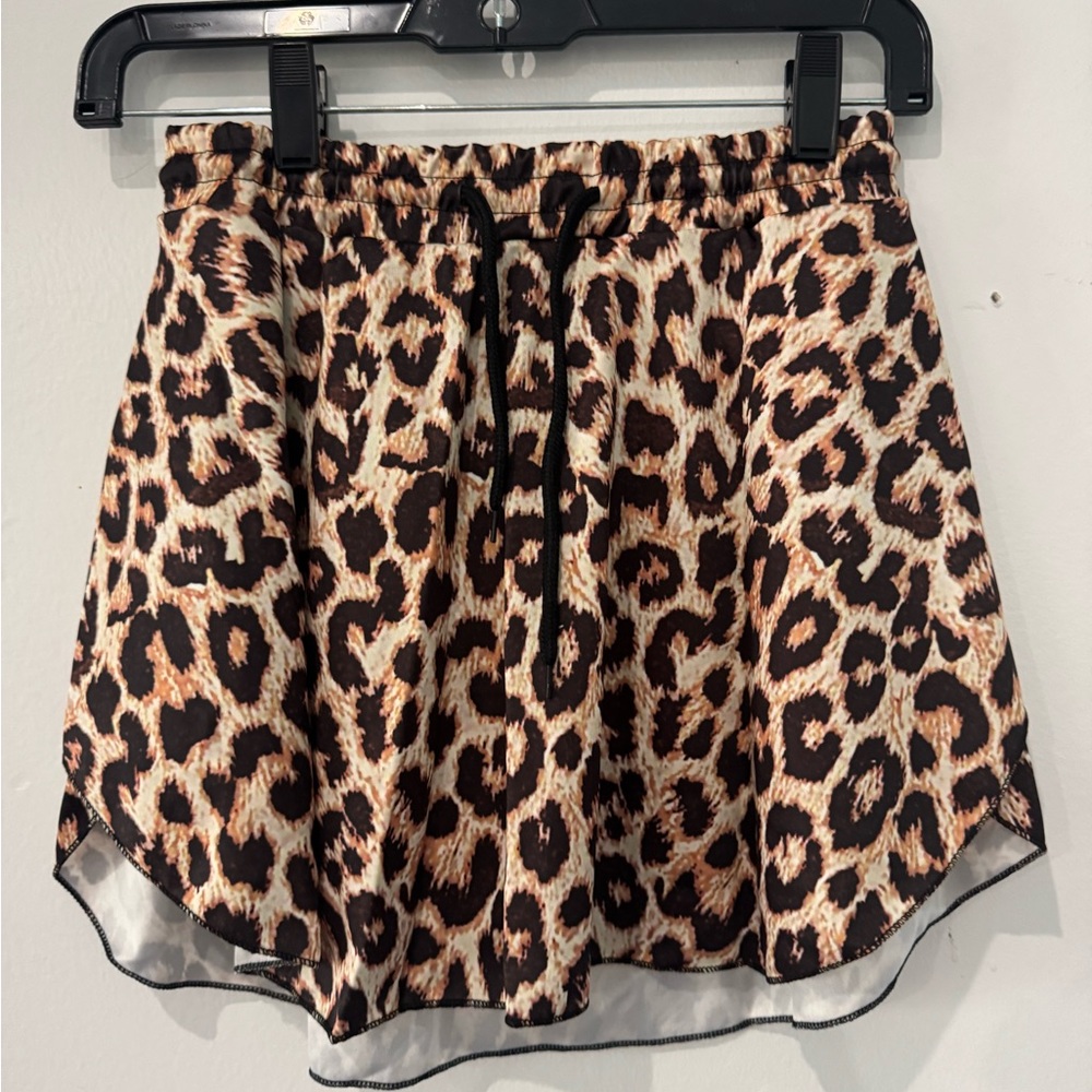 Leopard Print Skirt with built in shorts